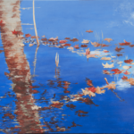 Flow Acrylic Painting, Plane Tree Reflection